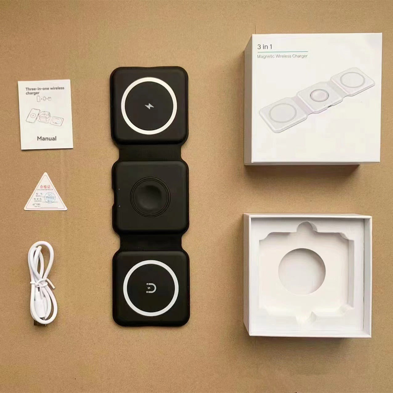 Three in One Foldable Wireless Charger