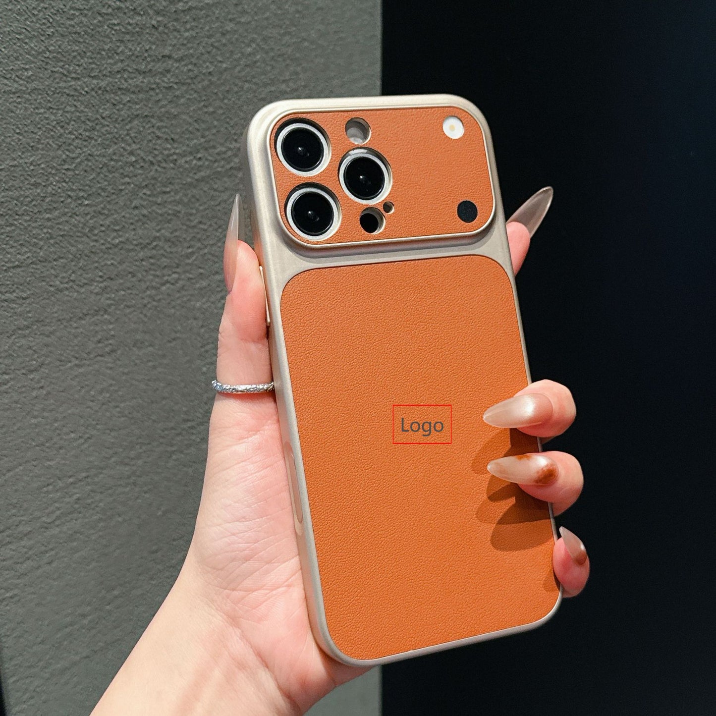 Plain Leather Pattern Phone Case