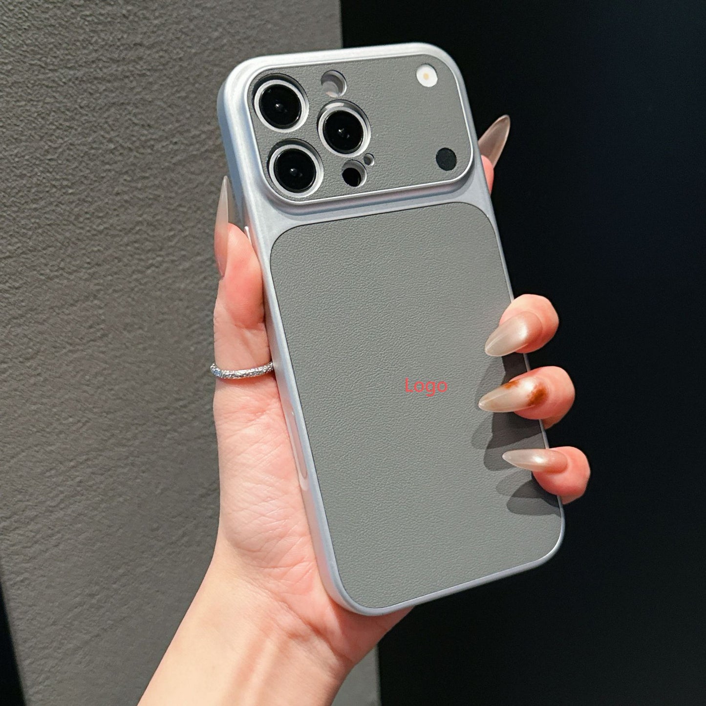 Plain Leather Pattern Phone Case