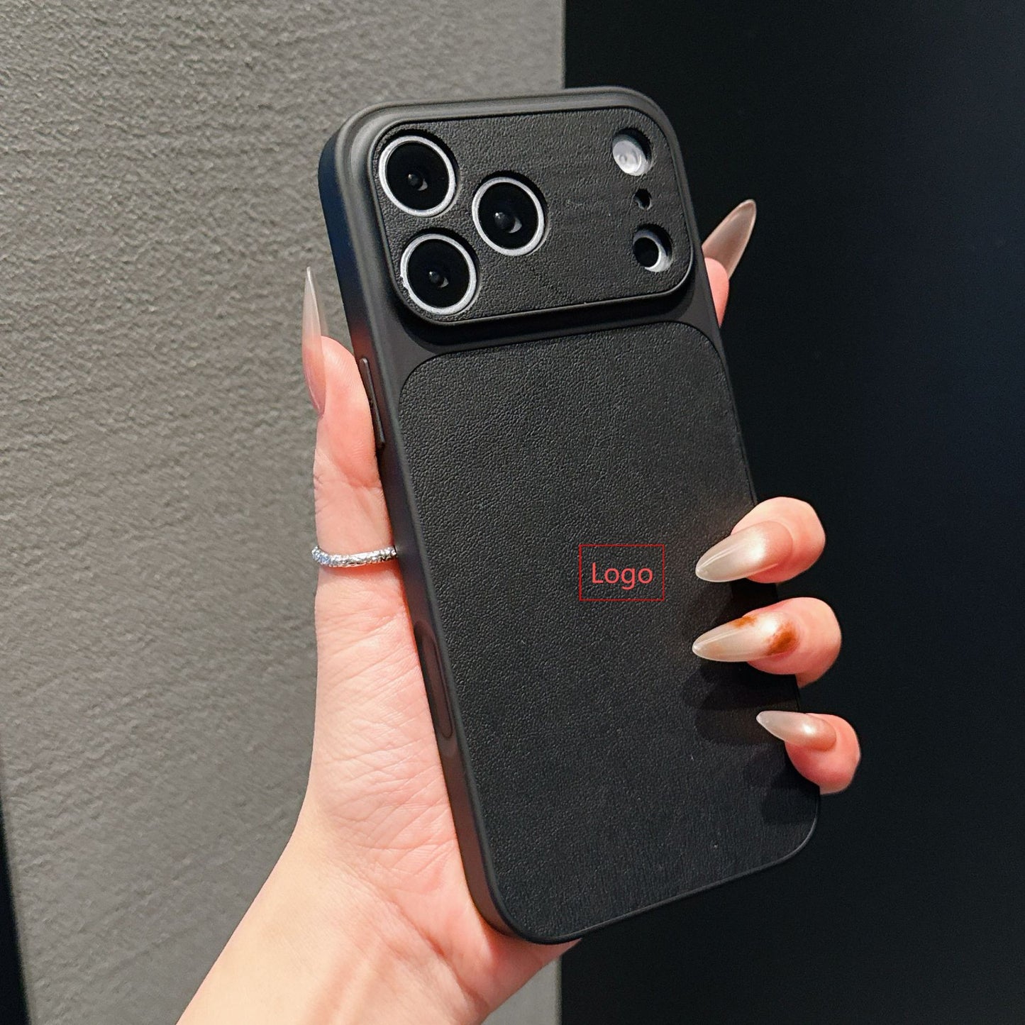 Plain Leather Pattern Phone Case